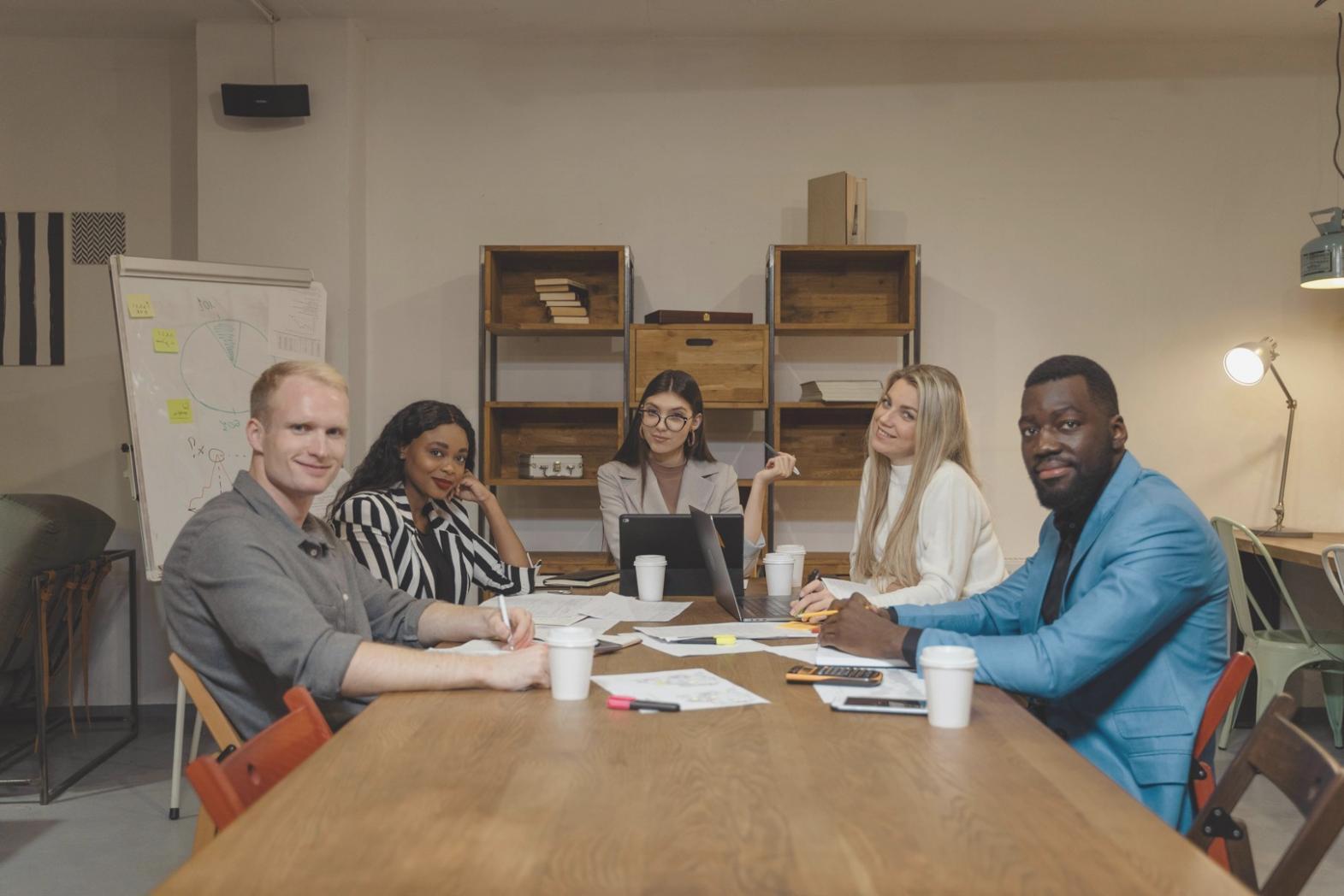 Collaborative learning environment showing engaged participants